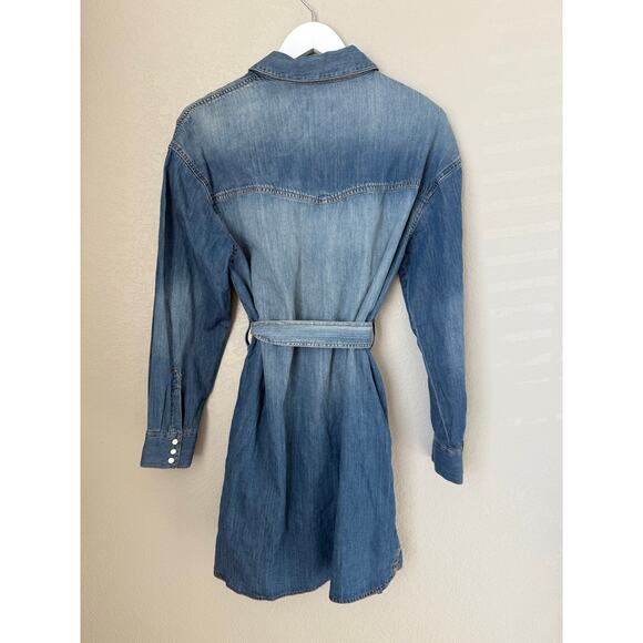 NWT - Pendleton Women's Chambray Pearl Snap-Front Shirt Dress Denim Size Medium - Picture 6 of 10